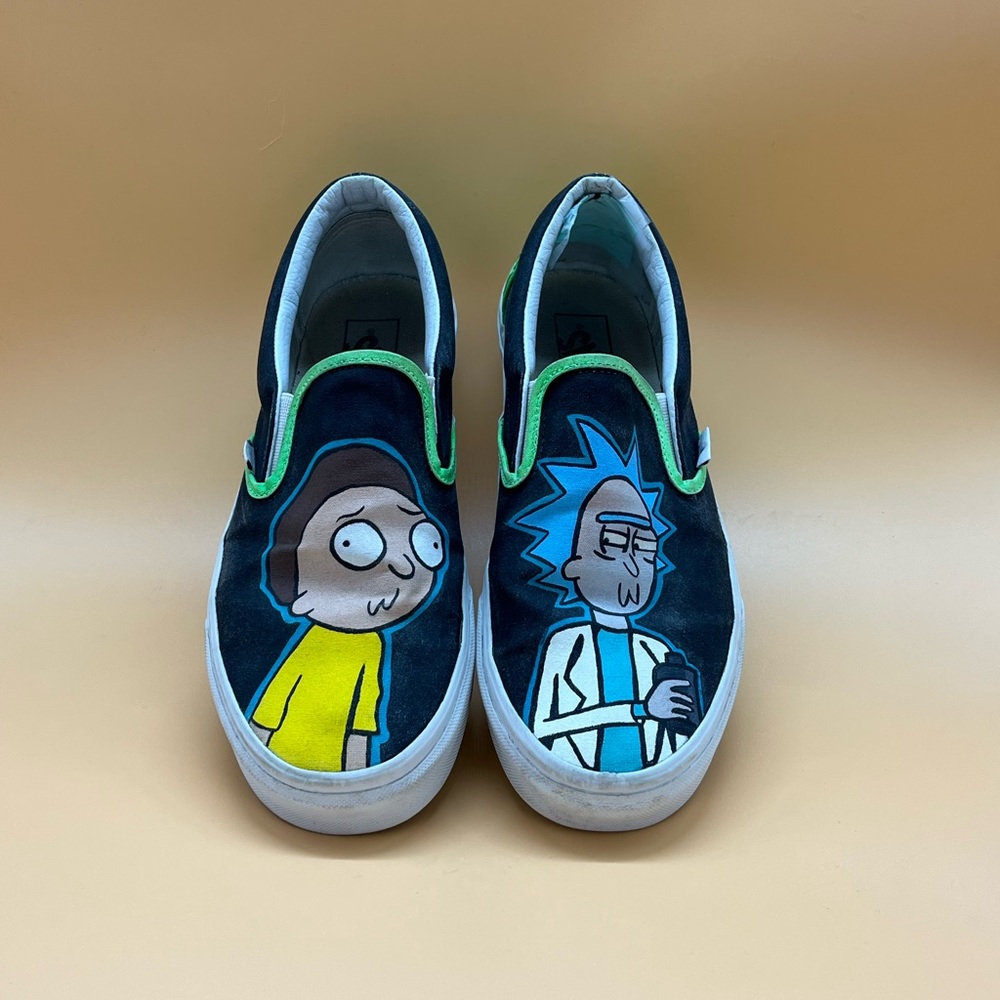 Custom Rick And Morty Vans Slip-Ons - image 1
